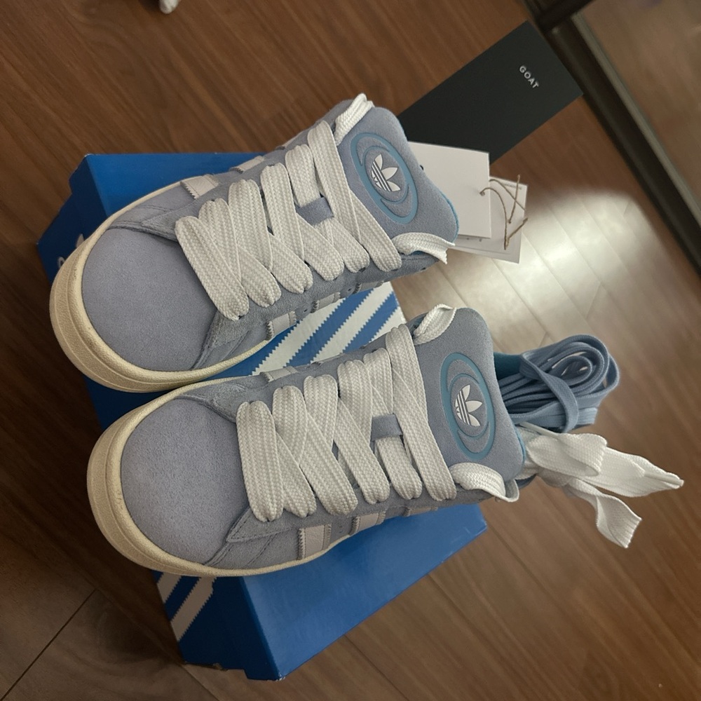 Adidas Campus Light Blue and White Sneakers